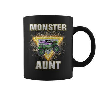 Monster Truck Aunt Retro Vintage Monster Truck Coffee Mug - Seseable