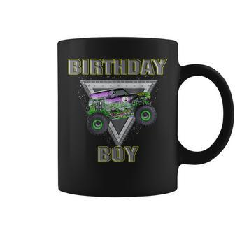 Monster Truck Birthday Boy Vintage Retro Sunset For Boys Coffee Mug - Monsterry AU