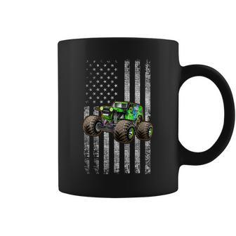 Monster Truck Are My Jam American Flag Usa Patriotic Coffee Mug - Monsterry