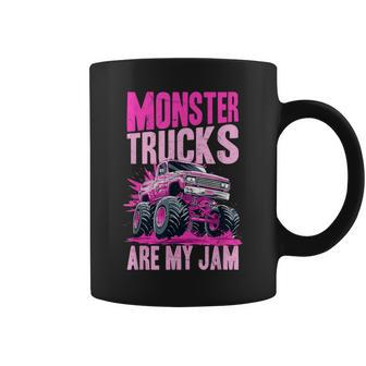 Monster Truck Toddler Girl Monster Trucks Are My Jam Coffee Mug - Thegiftio UK