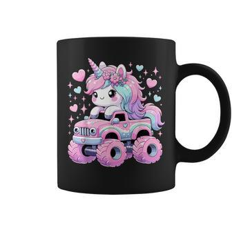 Monster Truck Unicorn Birthday Party Monster Truck Girl Coffee Mug - Seseable
