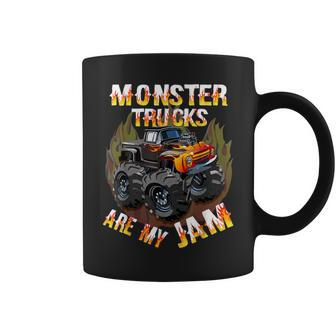 Monster Trucks Are My Jam American Trucks Cars Lover Coffee Mug - Monsterry