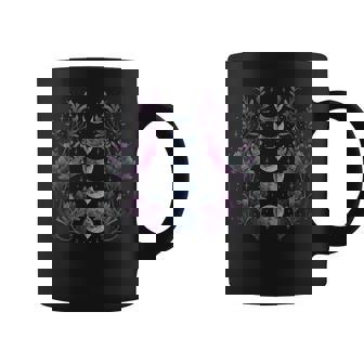 Moon Phases Wild Flowers Wiccan Wicca Witch Pagan Cute Retro Coffee Mug - Thegiftio
