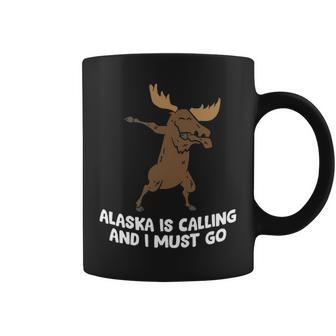 Moose Alaska Is Calling And I Must Go Alaska Moose Coffee Mug | Mazezy