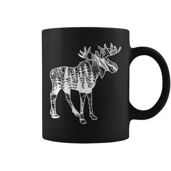 Moose Sighting Forest Minnesota State Coffee Mug - Monsterry