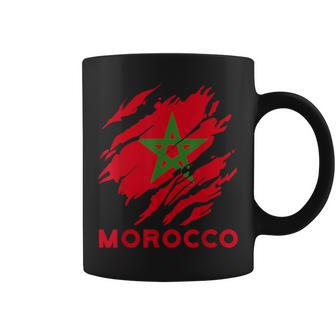 Morocco Flag Vintage Style Retro Morocco Football Mor Tassen - Seseable