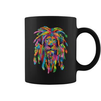 Mosaic Lion Reggae Coffee Mug - Monsterry AU