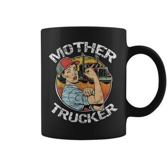 Mother Trucker Female Cdl Semi Truck Driver Coffee Mug - Monsterry UK