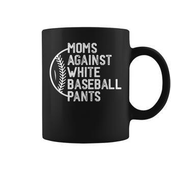 Game Day Moms Against White Baseball Pants Coffee Mug - Seseable