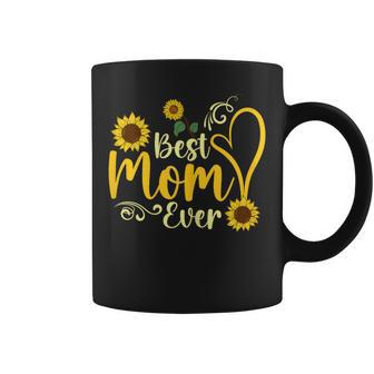 Yellow Sunflower Best Mom Ever Girls Coffee Mug - Thegiftio UK