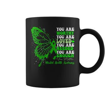 Motivational Support Warrior Mental Health Awareness Coffee Mug - Monsterry