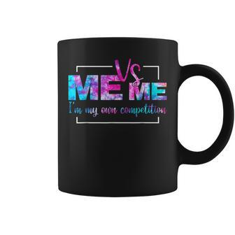 Motivational Me Vs Me I'm My Own Competition Tie Dye Coffee Mug - Monsterry