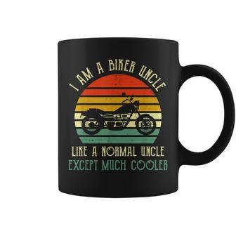 Motorcycle Biker Uncle Rider Riding Motorbike Fathers Day Coffee Mug - Monsterry