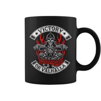 Motorcycle Norse Viking Victory Or Valhalla Dad Graphic Coffee Mug - Monsterry