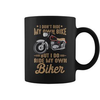 Motorcycle Do Ride My Own Biker Girlfriend Wife Retro Coffee Mug - Monsterry