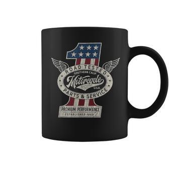 Motorcycle Shop No 1 Vintage Biker Usa Pride Classic Coffee Mug - Monsterry