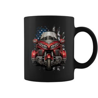 Motorcycle Trike American Patriotic Motortrike Us Flag Trike Coffee Mug - Monsterry CA
