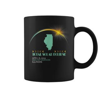 Mount Vernon Illinois Total Solar Eclipse 2024 Coffee Mug | Mazezy