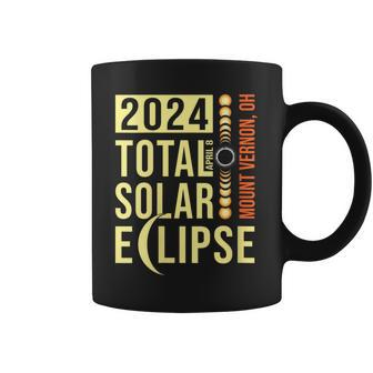 Mount Vernon Ohio Total Solar Eclipse April 8 2024 Coffee Mug - Monsterry