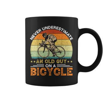 Mountain Bike Never Underestimate An Old Guy On A Bicycle Coffee Mug - Monsterry AU