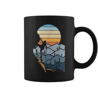 Mountain Climber Boulder Sports Hobby Retro Rock Climbing Coffee Mug - Monsterry AU