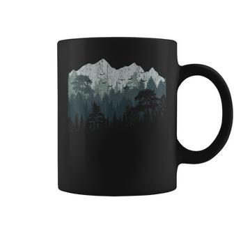 Mountain Nature Hiking Wildlife Trees Outdoor Forest Camping Coffee Mug - Seseable