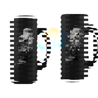 Mountain Wolf Multicolor Watercolor Portrait Coffee Mug - Thegiftio