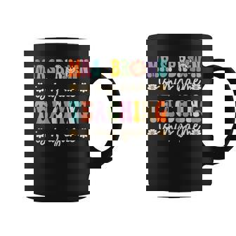 Mrs Brown Is My Name Retro Groovy Teacher Coffee Mug - Seseable