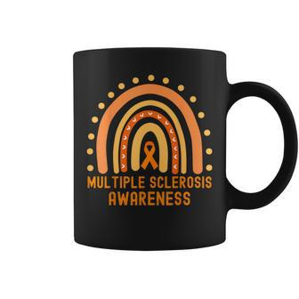 Ms Awareness Multiple Sclerosis Awareness Rainbow Orange Coffee Mug - Seseable
