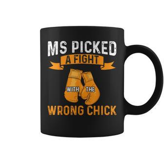 Ms Warrior Ms Picked A Fight Multiple Sclerosis Awareness Coffee Mug | Mazezy