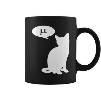 Mu Cat Greek Letter Mew Meow Miu Coffee Mug - Monsterry DE