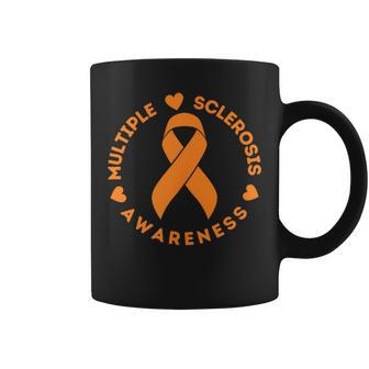 Multiple Sclerosis Awareness Ms Orange Ribbon Coffee Mug | Mazezy