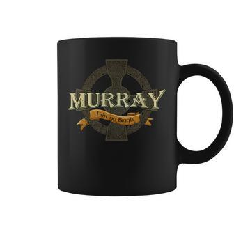 Murray Irish Surname Murray Irish Family Name Celtic Cross Coffee Mug - Seseable