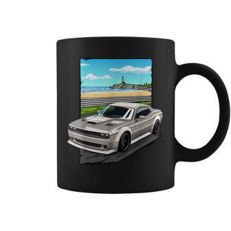 Muscle Car Herren Tassen, Klassischer Auto-Druck, Retro Fahrzeug Tee - Seseable