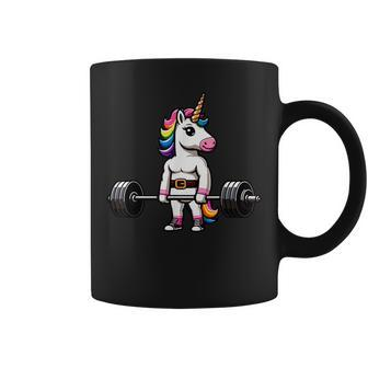 Muscle Gym Unicorn Bodybuilder Nerd Weightlifting Coffee Mug - Monsterry