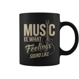 Music Is What Feelings Sound Like Coffee Mug - Monsterry