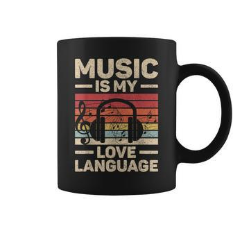 Music Is My Love Language Musician Outfit Edm Music Lover Dj Coffee Mug - Monsterry DE