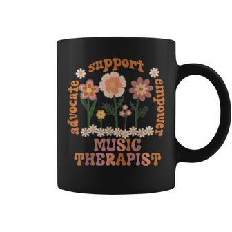 Music Therapist Music Therapy Flowers Advocate Empower Coffee Mug - Monsterry AU