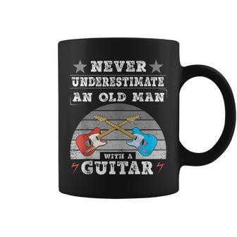 Musician Man Never Underestimate An Old Man With A Guitar Coffee Mug - Thegiftio UK