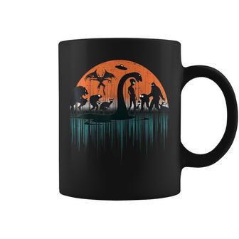 Mythical Loch Ness Bigfoot Mothman Aliens Cryptid Coffee Mug | Mazezy