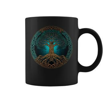 Myths Knot Yggdrasil Nordic Tree Of Life On Viking Celtic Coffee Mug | Mazezy