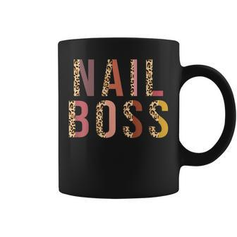 Nail Boss Leopard Print Nail Teach Coffee Mug | Crazezy DE