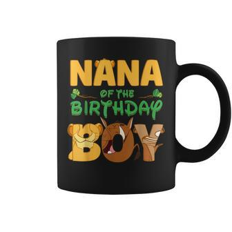 Nana Of The Birthday Boy Lion Family Matching Coffee Mug - Monsterry