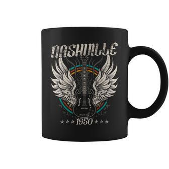 Nashville 1950 Music City Guitar Rock And Roll Vintage Coffee Mug - Monsterry