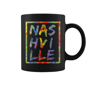 Nashville Colorful Box City Pride Rainbow Nashville Coffee Mug - Monsterry UK