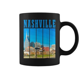 Nashville Skyline Tennessee Music City Vintage Pride Coffee Mug - Monsterry