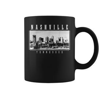 Nashville Skyline Tennessee Pride Vintage Nashville Coffee Mug - Monsterry
