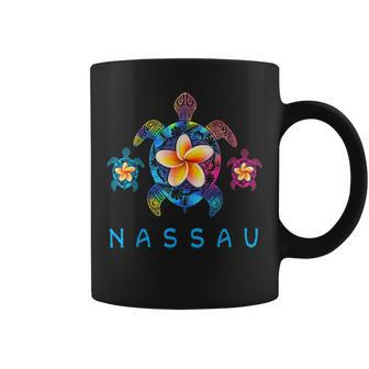 Nassau Bahamas Tribal Tie Dye Sea Turtle Coffee Mug - Seseable