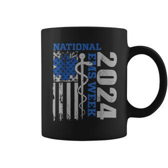 National Ems Week 2024 Usa Flag Emergency Medical Services Coffee Mug | Mazezy DE