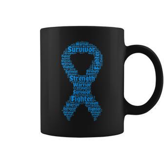 National Foster Care Month Blue Ribbon With Words Coffee Mug - Monsterry